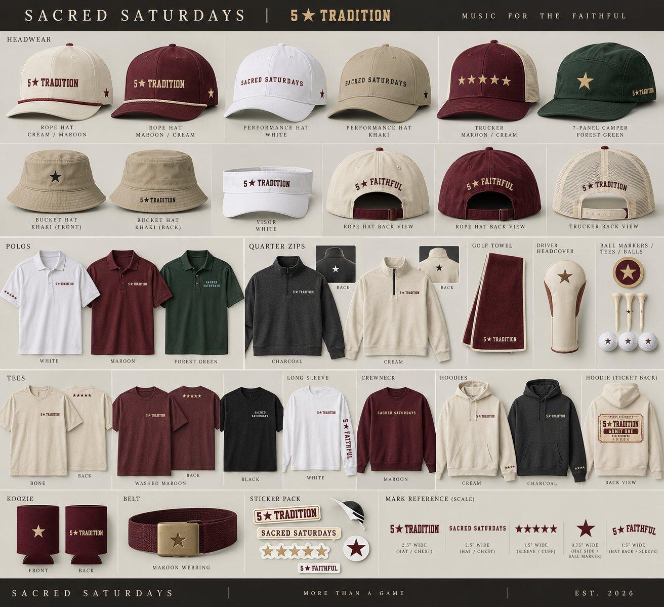 5 ★ Tradition apparel and accessories collection